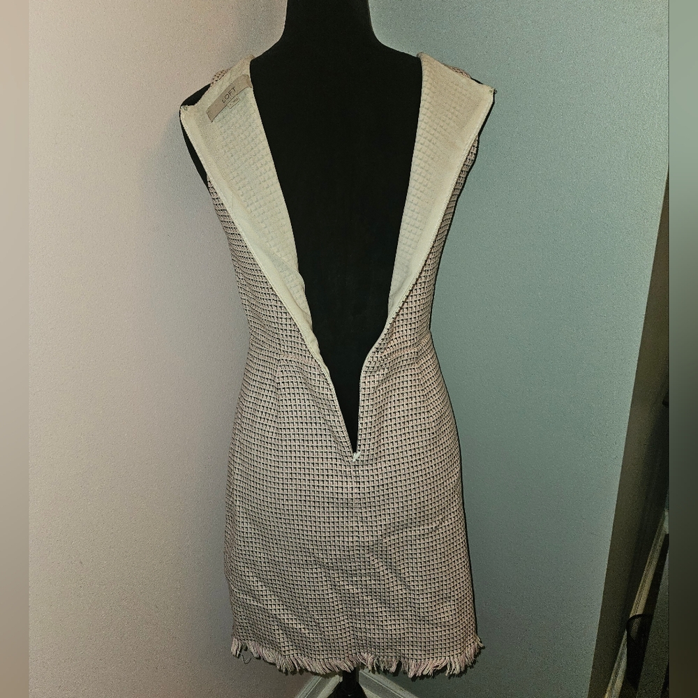 LOFT Pink Tweed Sheath Dress - Size 2 🩷 - Picture 5 of 9